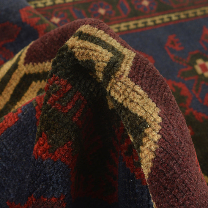 Soft Wool Afghan Prayer Rug 4.6x2.9 ft