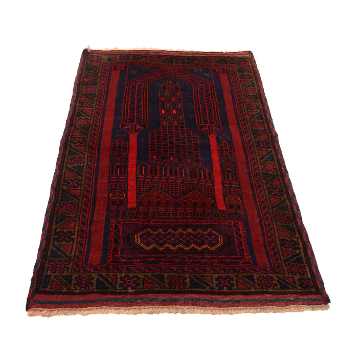 Afghan Prayer Mat Handwoven Style 4.7x3.1 ft