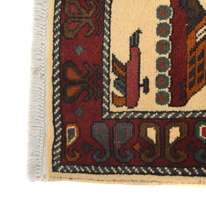 Authentic Afghan Weapons Art War Rug 4x2.5 ft