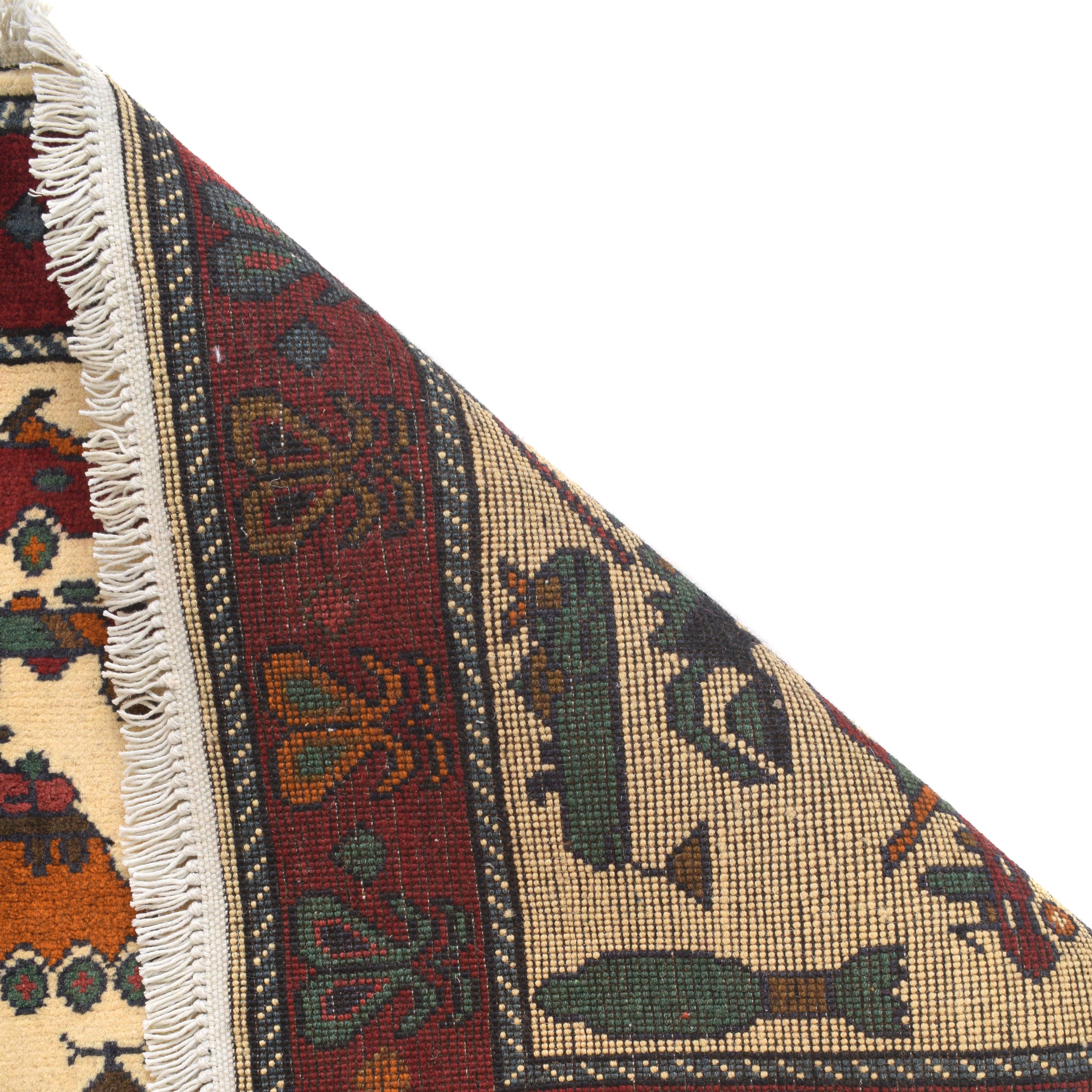 Authentic Afghan Weapons Art War Rug 4x2.5 ft