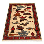 Afghan War Weapons Symbol Carpet 3.9x2.7 ft