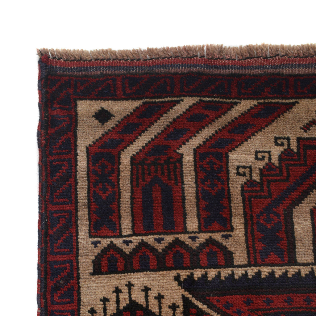 Handmade Afghan Rug Prayer Mat 4.7x2.7 ft