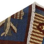 Afghan 9/11 Storytelling War Rug 4.2x2.6 ft