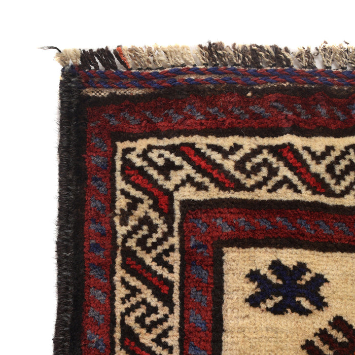 Prayer Rug Afghan Weaving Style 3.7x2.3 ft