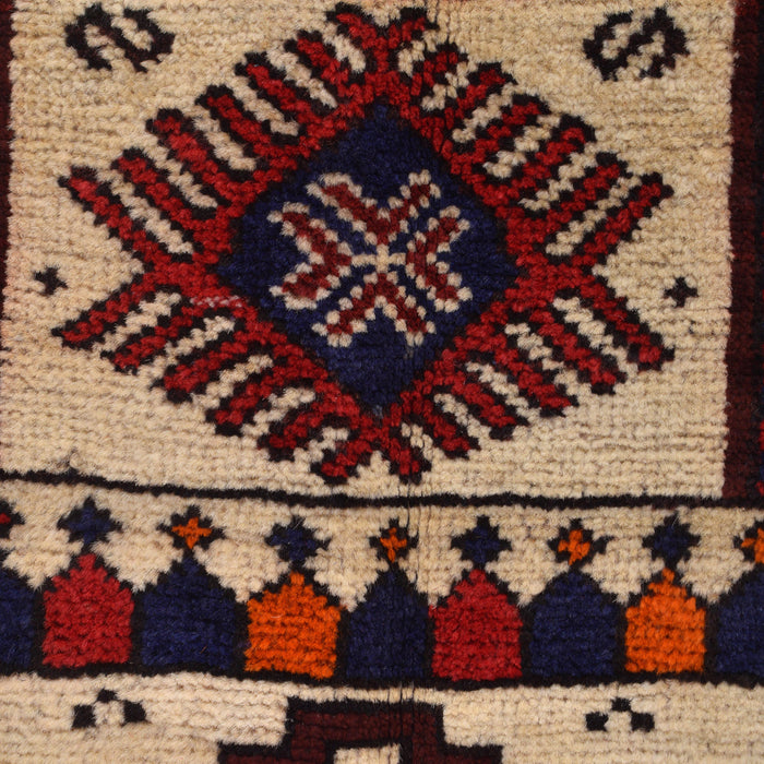 Prayer Rug Afghan Weaving Style 3.7x2.3 ft