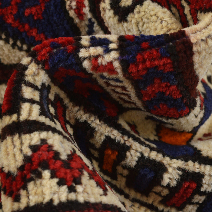 Prayer Rug Afghan Weaving Style 3.7x2.3 ft