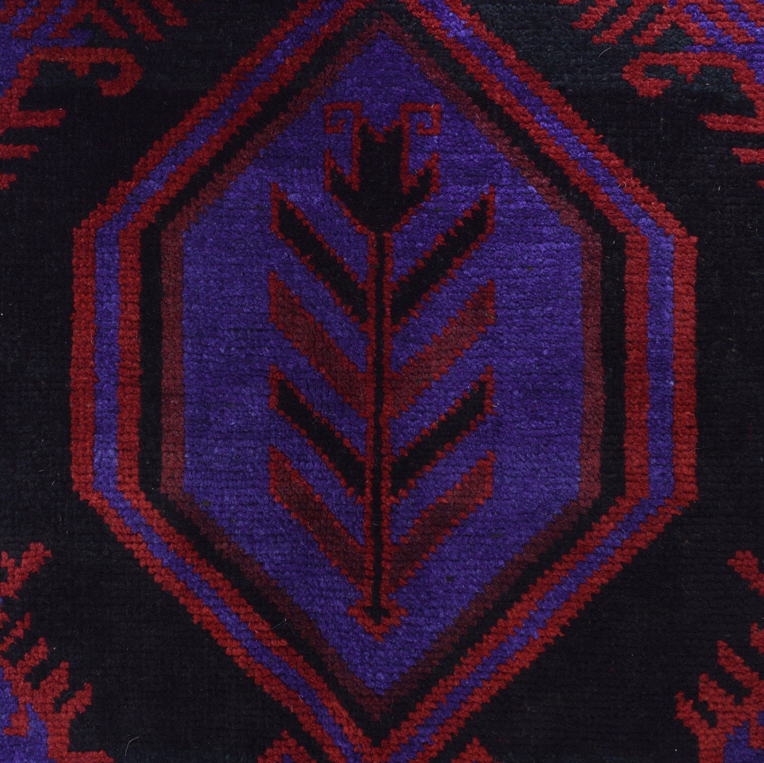 Handmade Nomad Afghan Prayer Rug 4.5x2.7 ft