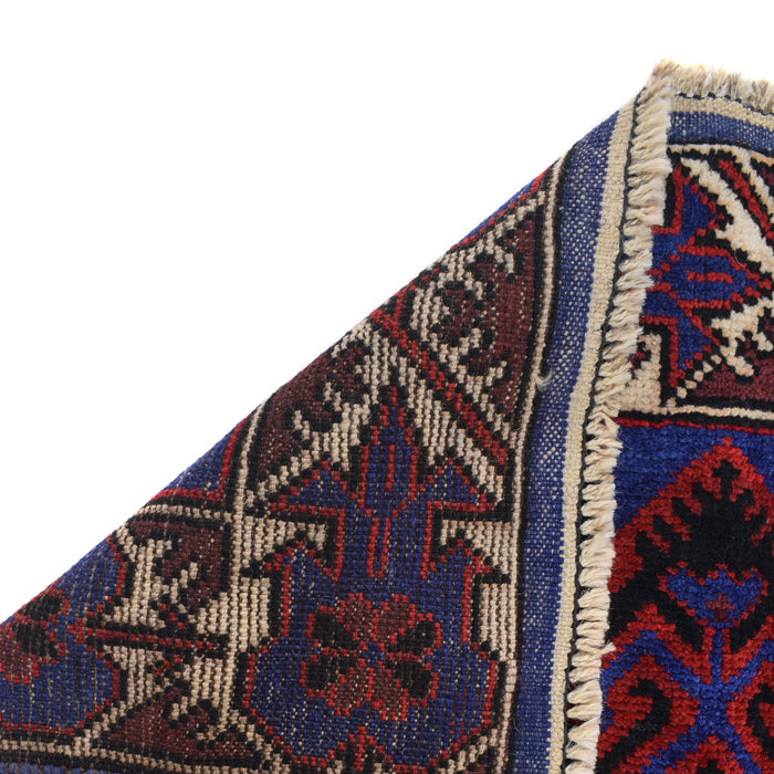 Handmade Nomad Afghan Prayer Rug 4.5x2.7 ft