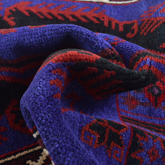 Handmade Nomad Afghan Prayer Rug 4.5x2.7 ft