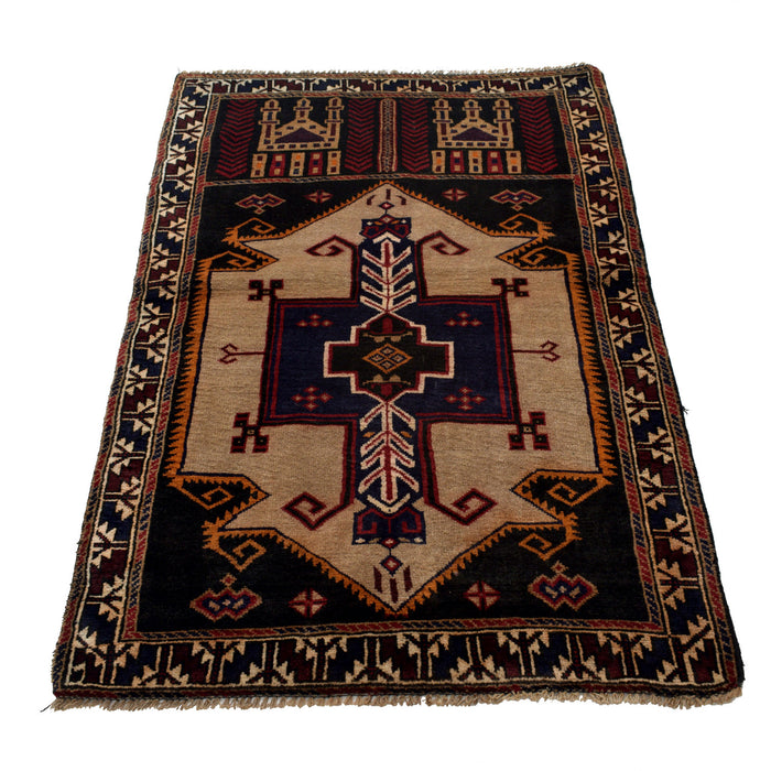 Premium Afghan Islamic Prayer Rug 4.8x3 ft