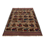 Vintage Cultural War Weapons Carpet 6.1x4.4 ft