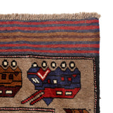 Vintage Cultural War Weapons Carpet 6.1x4.4 ft