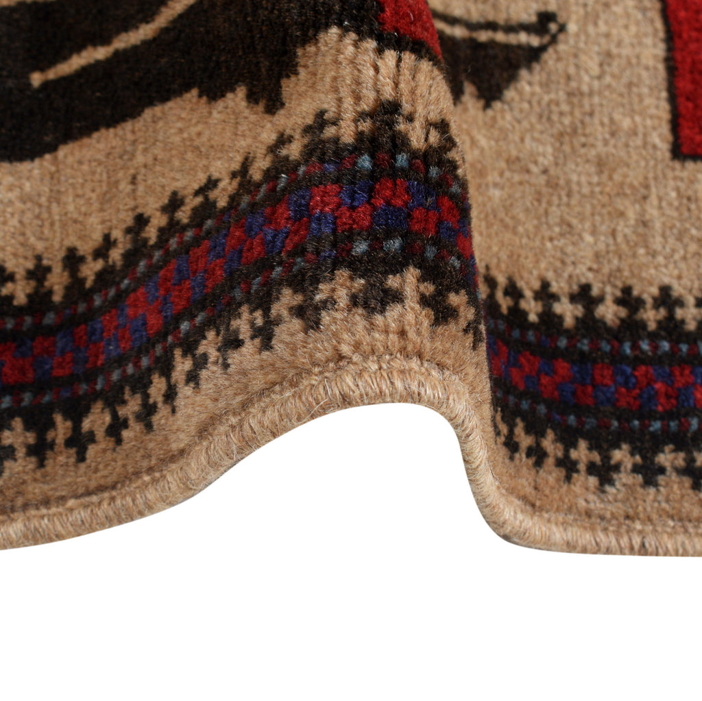 Afghan Storytelling War Weapons Rug 4.4x2.9 ft