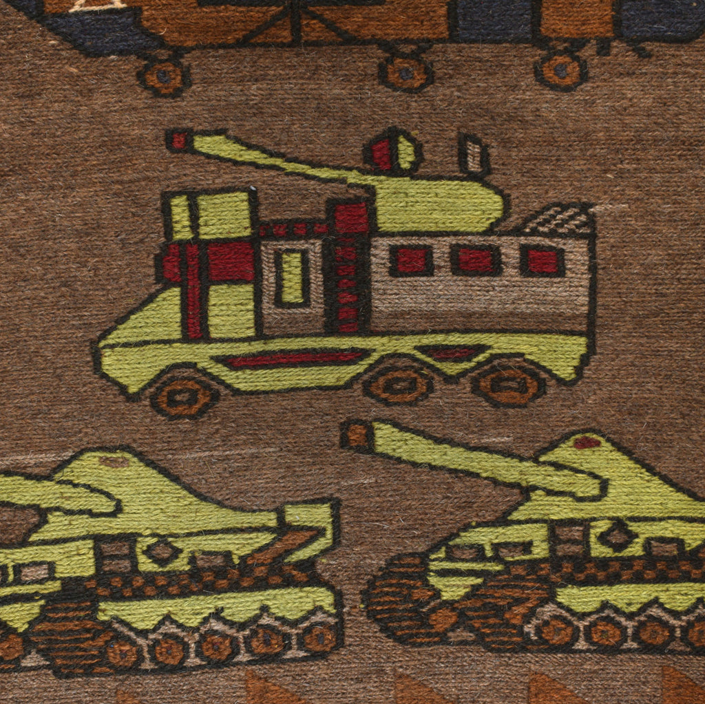 Traditional Afghan Helicopter Heritage Rug 4.6x2.7 ft