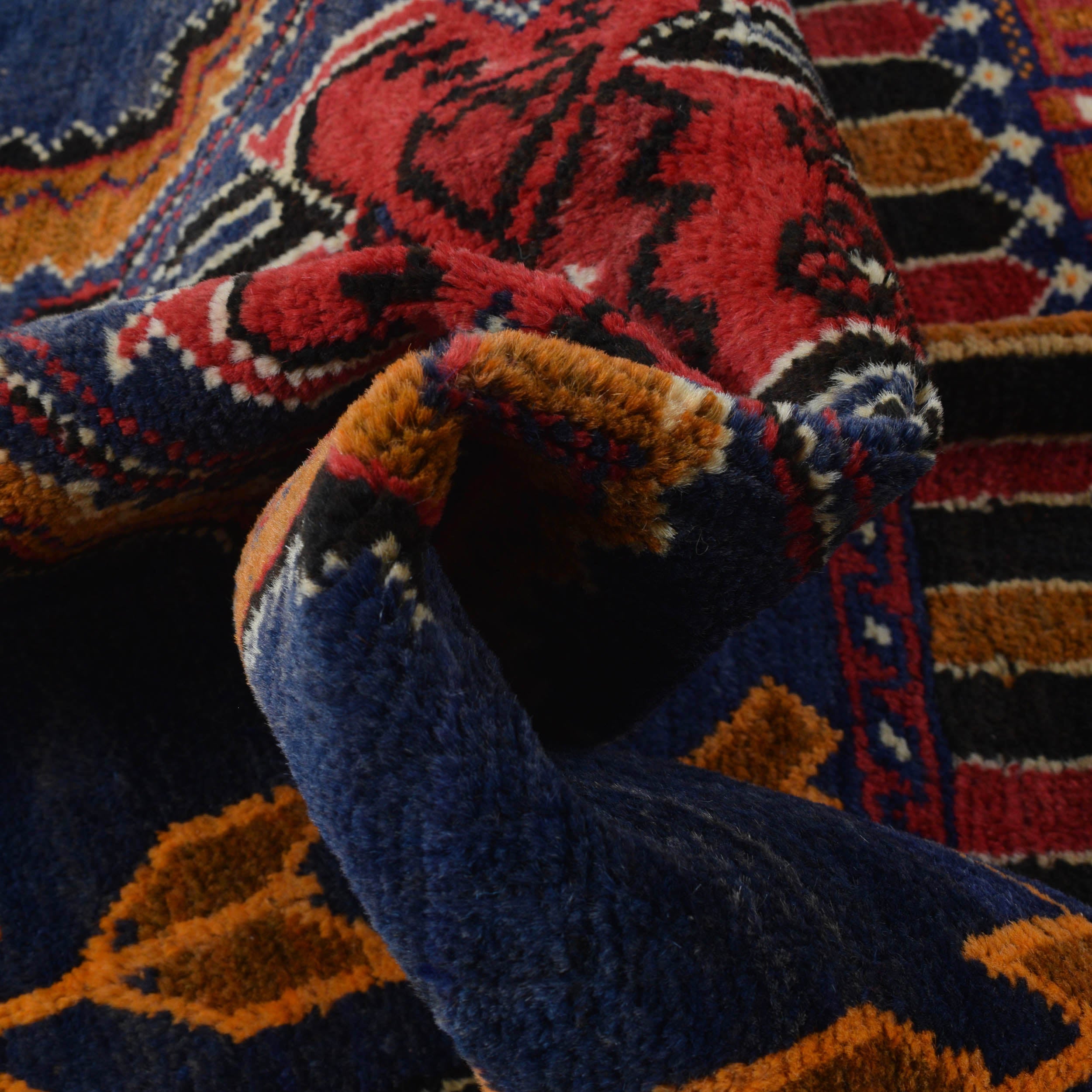 Soft Afghan Nomadic Prayer Mat 4.7x2.9 ft