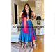 beautiful blue color embroidery dress