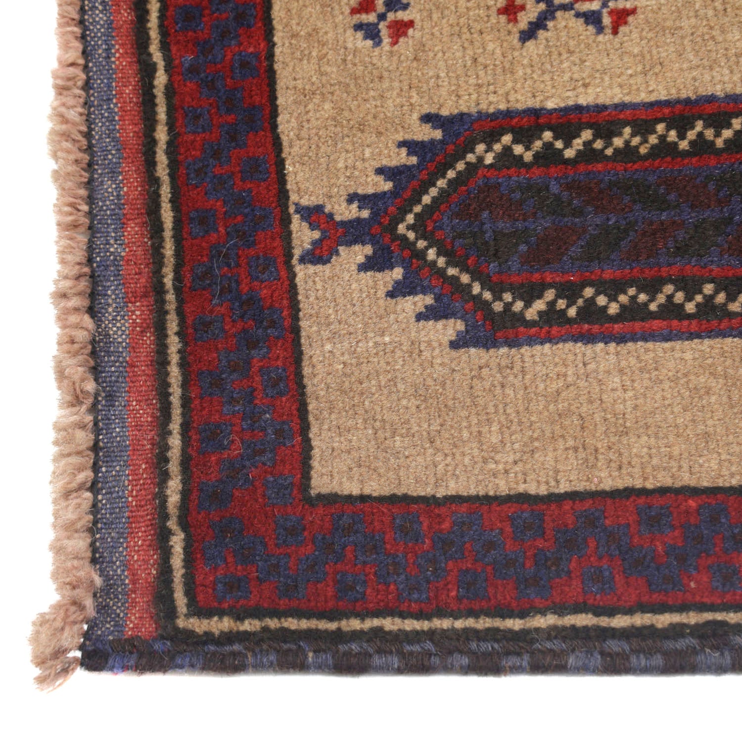 Afghan Artisan Wool Prayer Rug 4.6x2.8 ft
