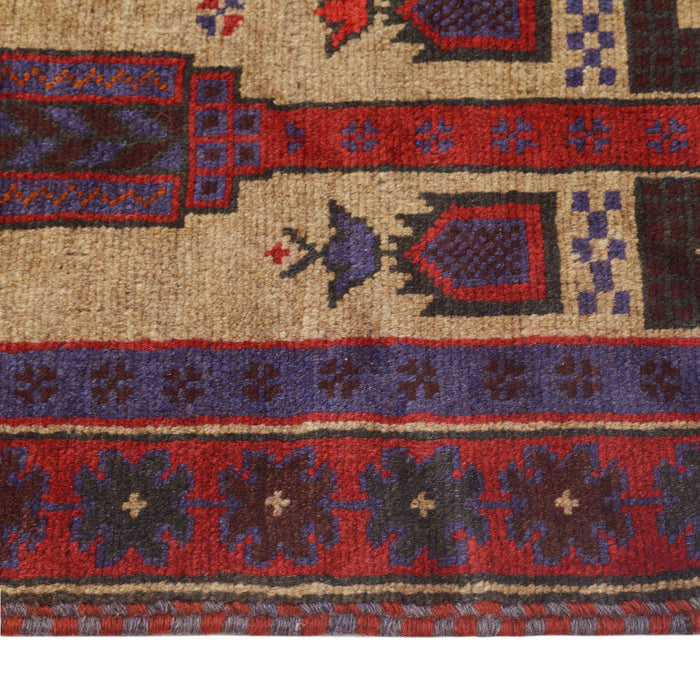 Classic Afghan Handwoven Prayer Mat 4.4x2.8 ft
