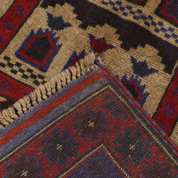 Classic Afghan Handwoven Prayer Mat 4.4x2.8 ft