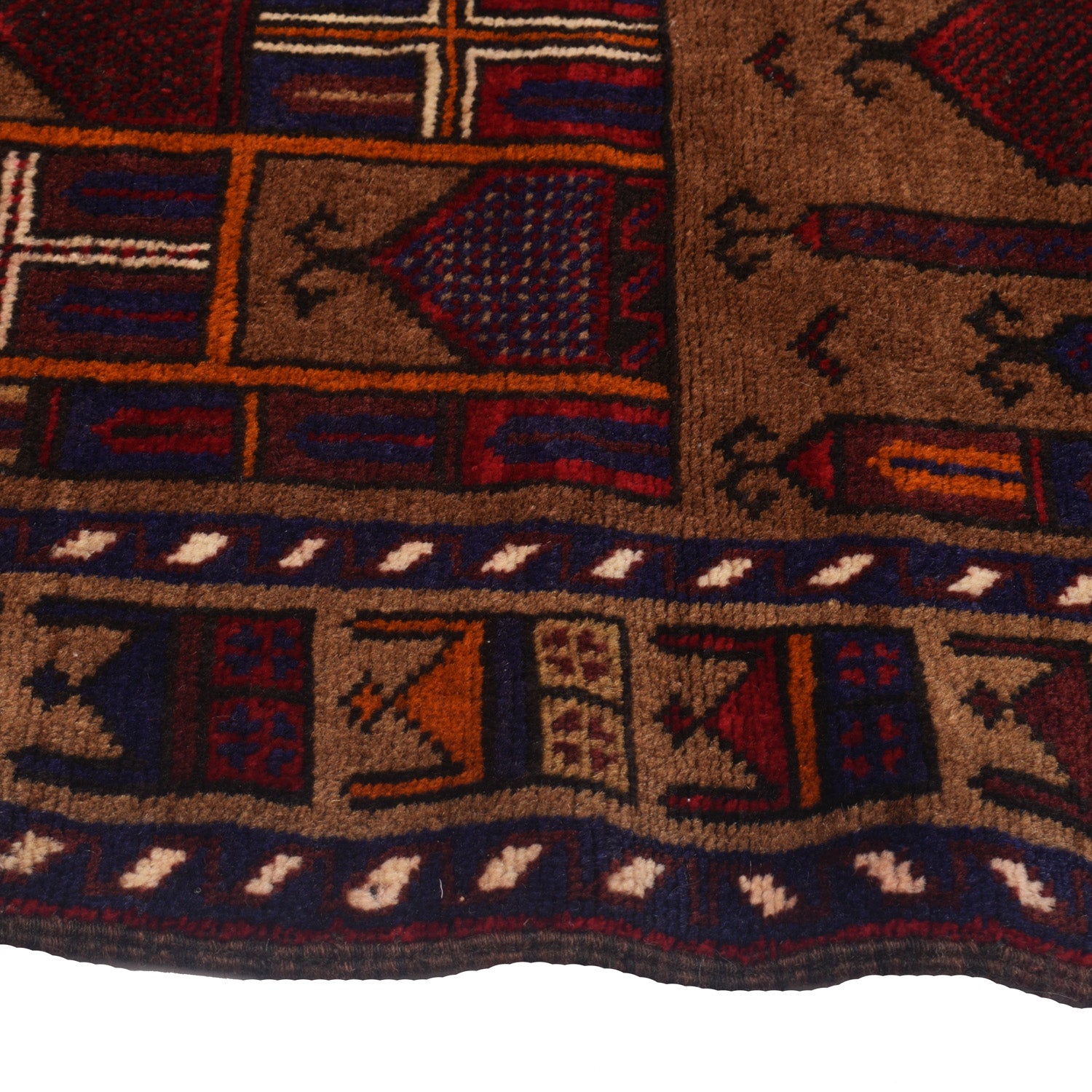 Wool Afghan Prayer Mat Craft 4.3x2.3 ft