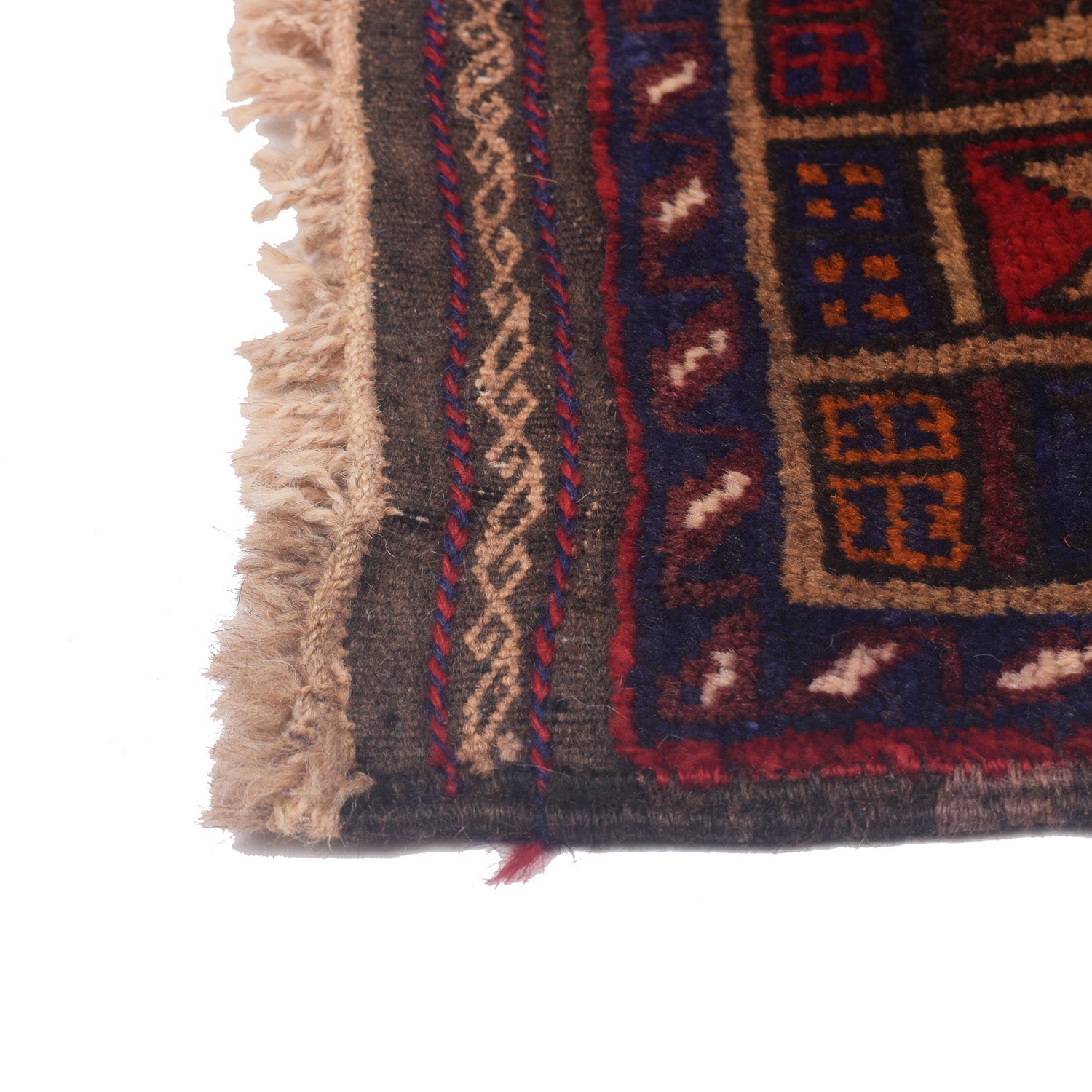 Wool Afghan Prayer Mat Craft 4.3x2.3 ft