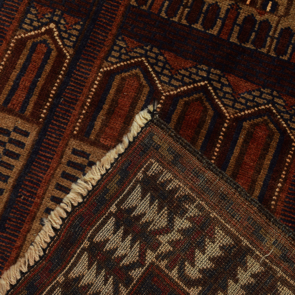Afghan Islamic Prayer Mat Handmade 4.3x2.8 ft