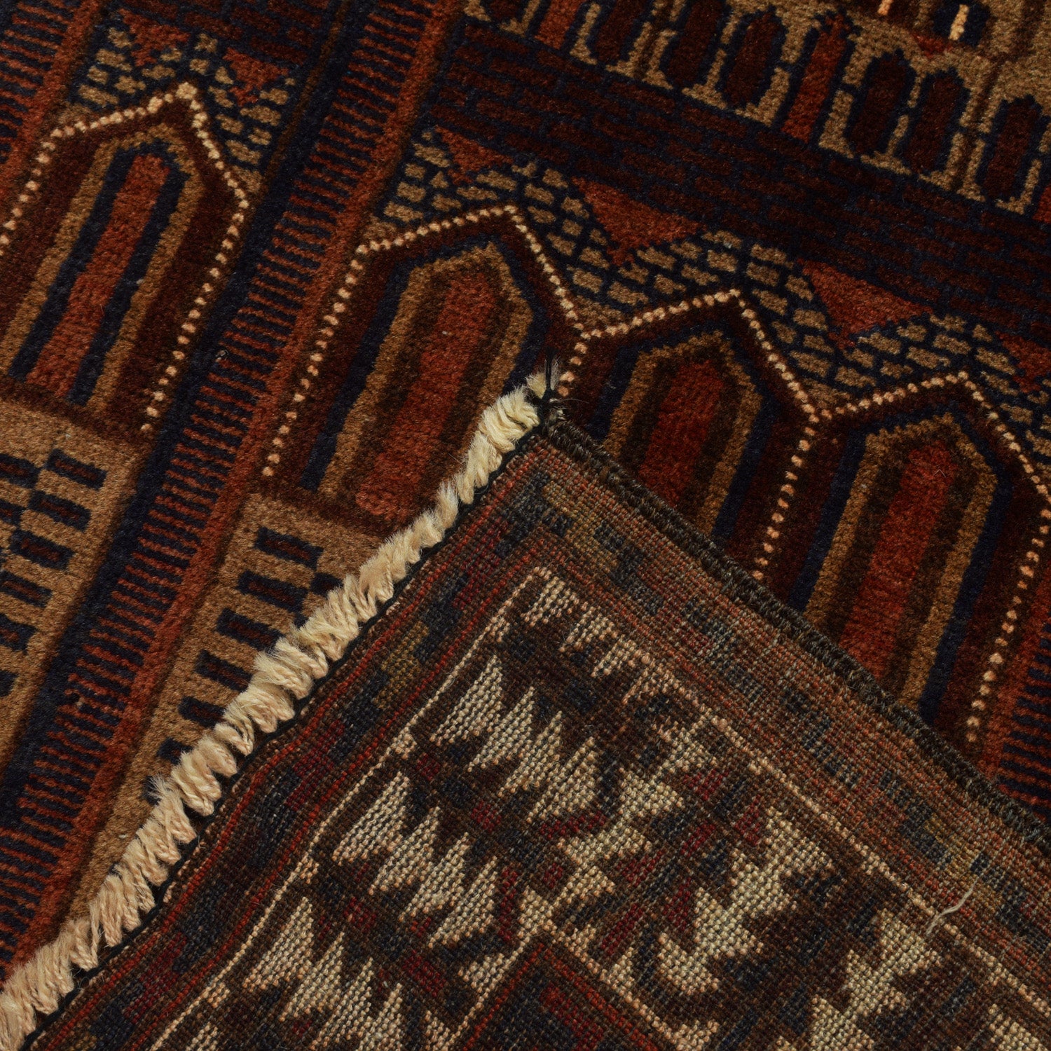 Afghan Islamic Prayer Mat Handmade 4.3x2.8 ft