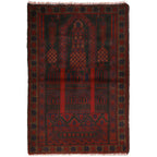 Fine Afghan Wool Prayer Mat 4.7x3.1 ft