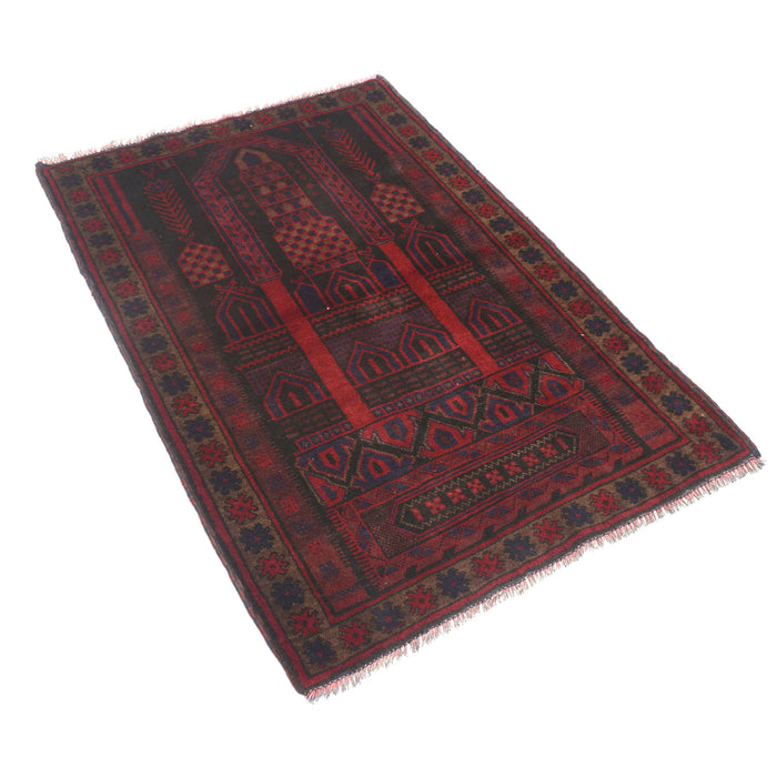 Fine Afghan Wool Prayer Mat 4.7x3.1 ft