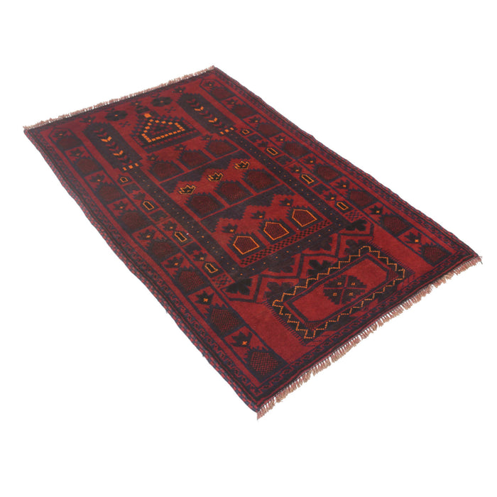 Tribal Woven Afghan Prayer Rug 4.9x3 ft