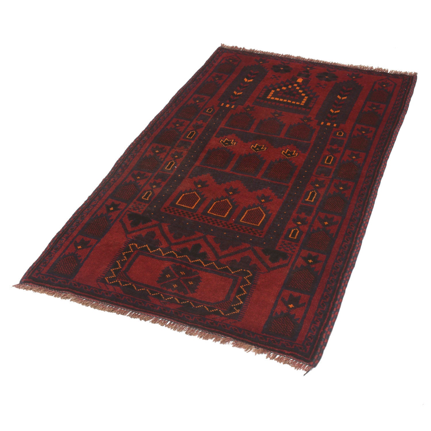 Tribal Woven Afghan Prayer Rug 4.9x3 ft