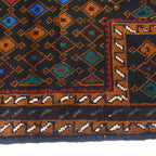 Afghan Handwoven Prayer Rug Work 4x2.7 ft
