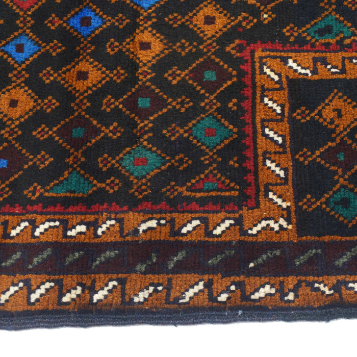 Afghan Handwoven Prayer Rug Work 4x2.7 ft