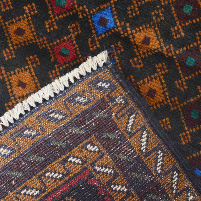 Afghan Handwoven Prayer Rug Work 4x2.7 ft