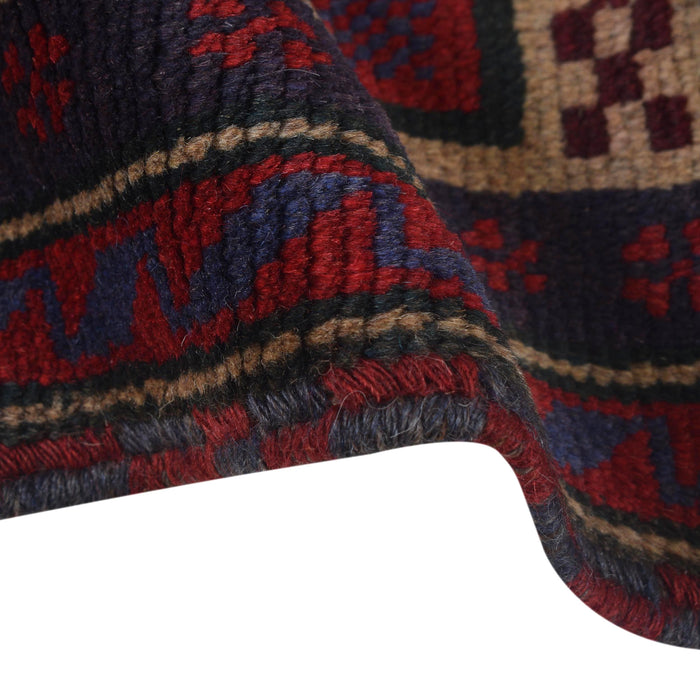 Afghan Wool Loomed Prayer Mat 4.5x2.9 ft