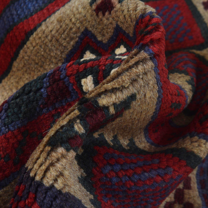 Afghan Wool Loomed Prayer Mat 4.5x2.9 ft