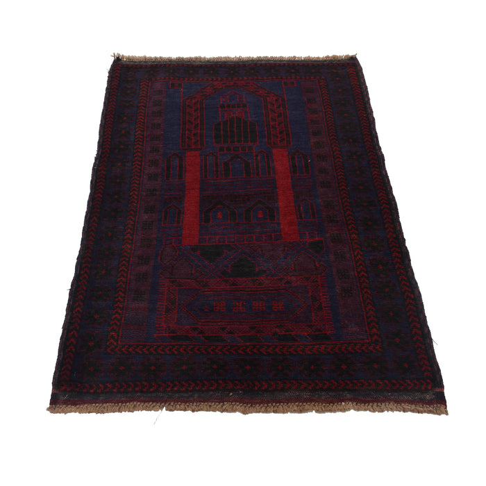Afghan Tribal Islamic Prayer Mat 4.5x3 ft
