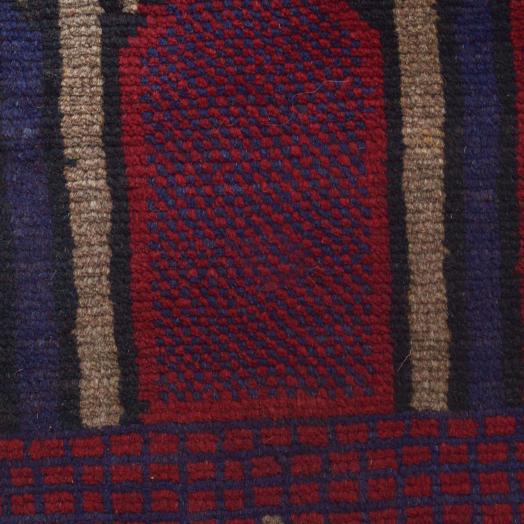 Afghan Tribal Crafted Prayer Rug 4.7x2.7 ft