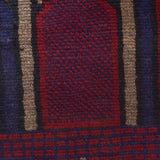 Afghan Tribal Crafted Prayer Rug 4.7x2.7 ft