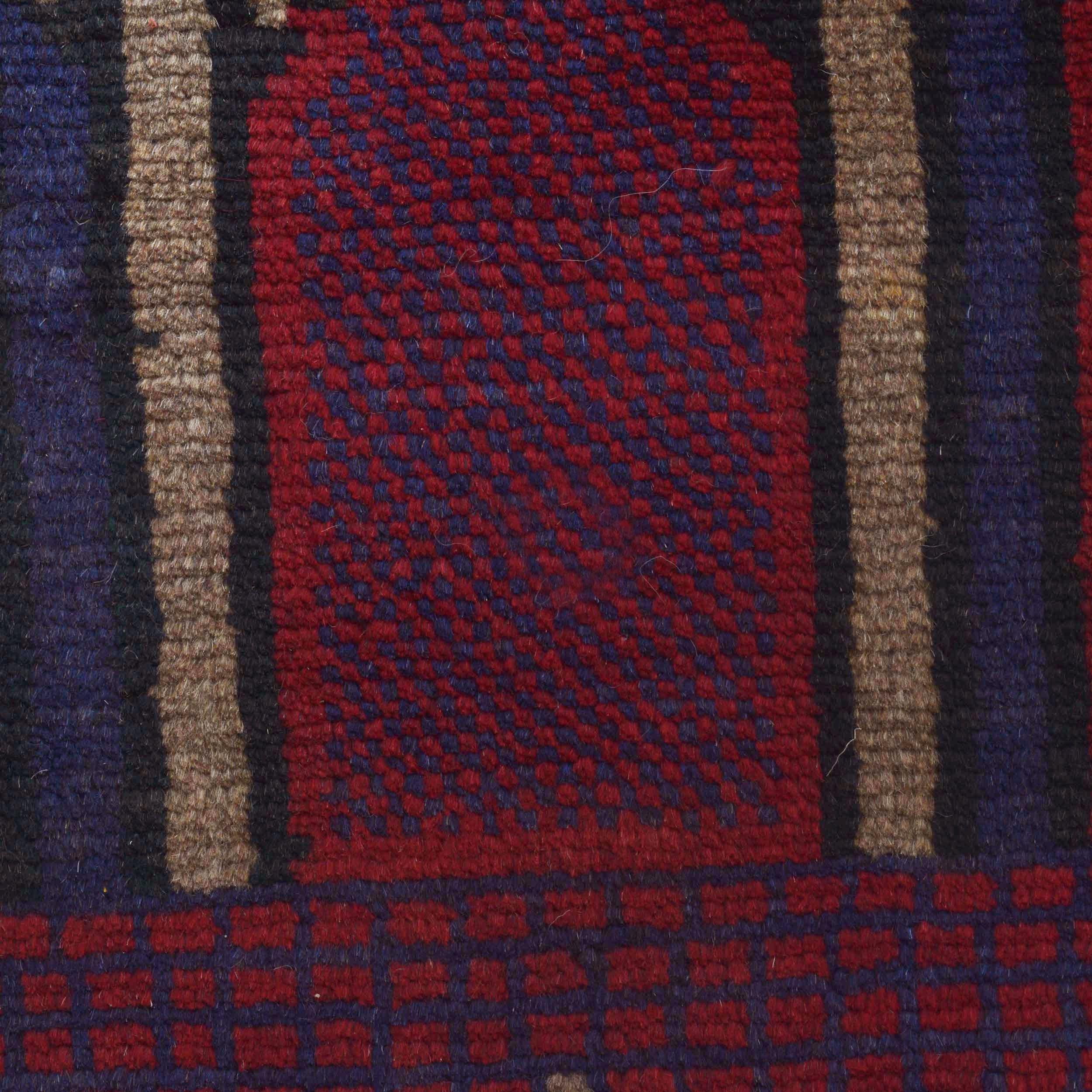 Afghan Tribal Crafted Prayer Rug 4.7x2.7 ft