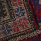 Afghan Tribal Crafted Prayer Rug 4.7x2.7 ft