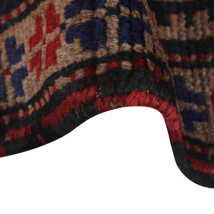 Afghan Tribal Crafted Prayer Rug 4.7x2.7 ft