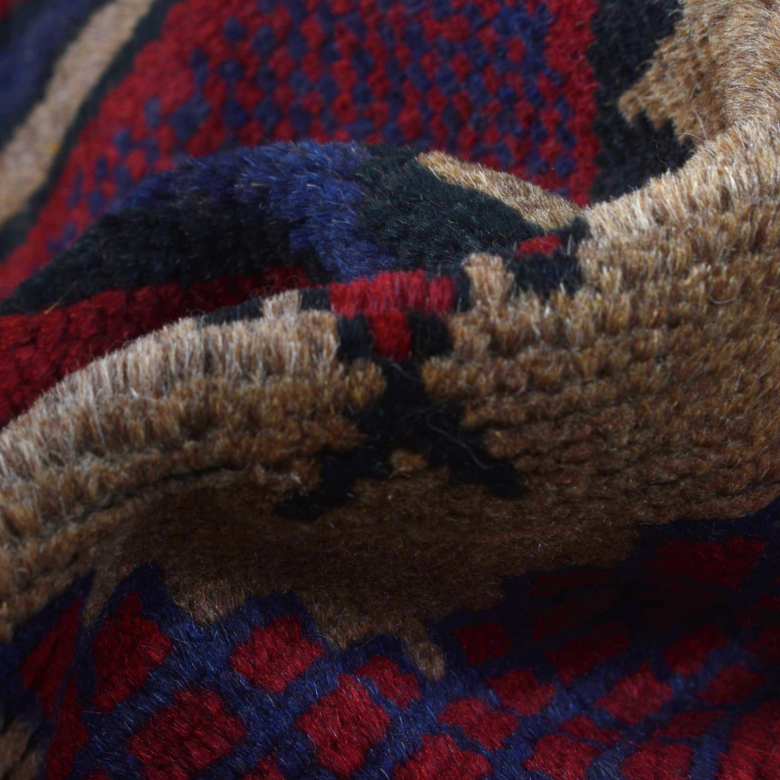 Afghan Tribal Crafted Prayer Rug 4.7x2.7 ft