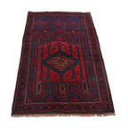 Handloomed Afghan Prayer Mat Design 4.8x3.1 ft