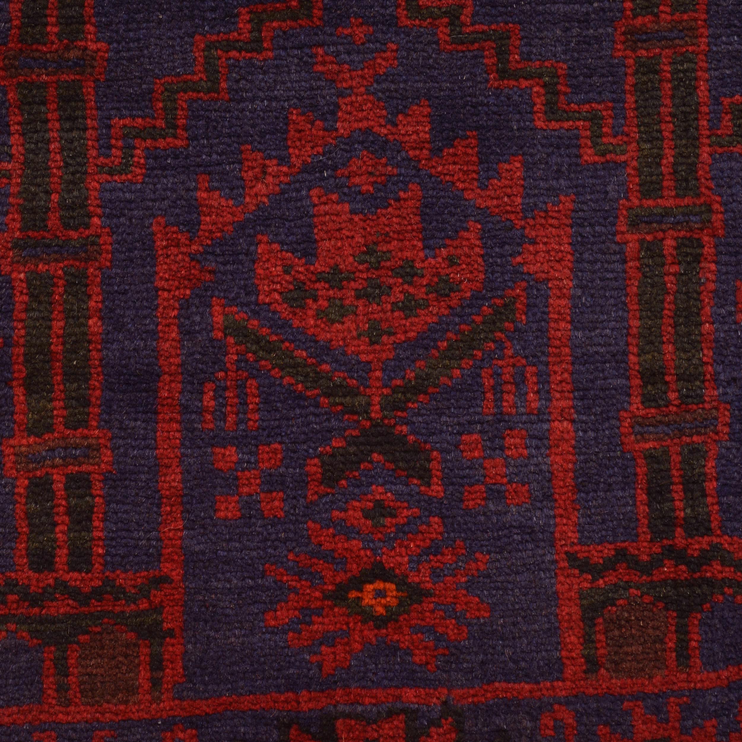 Handloomed Afghan Prayer Mat Design 4.8x3.1 ft