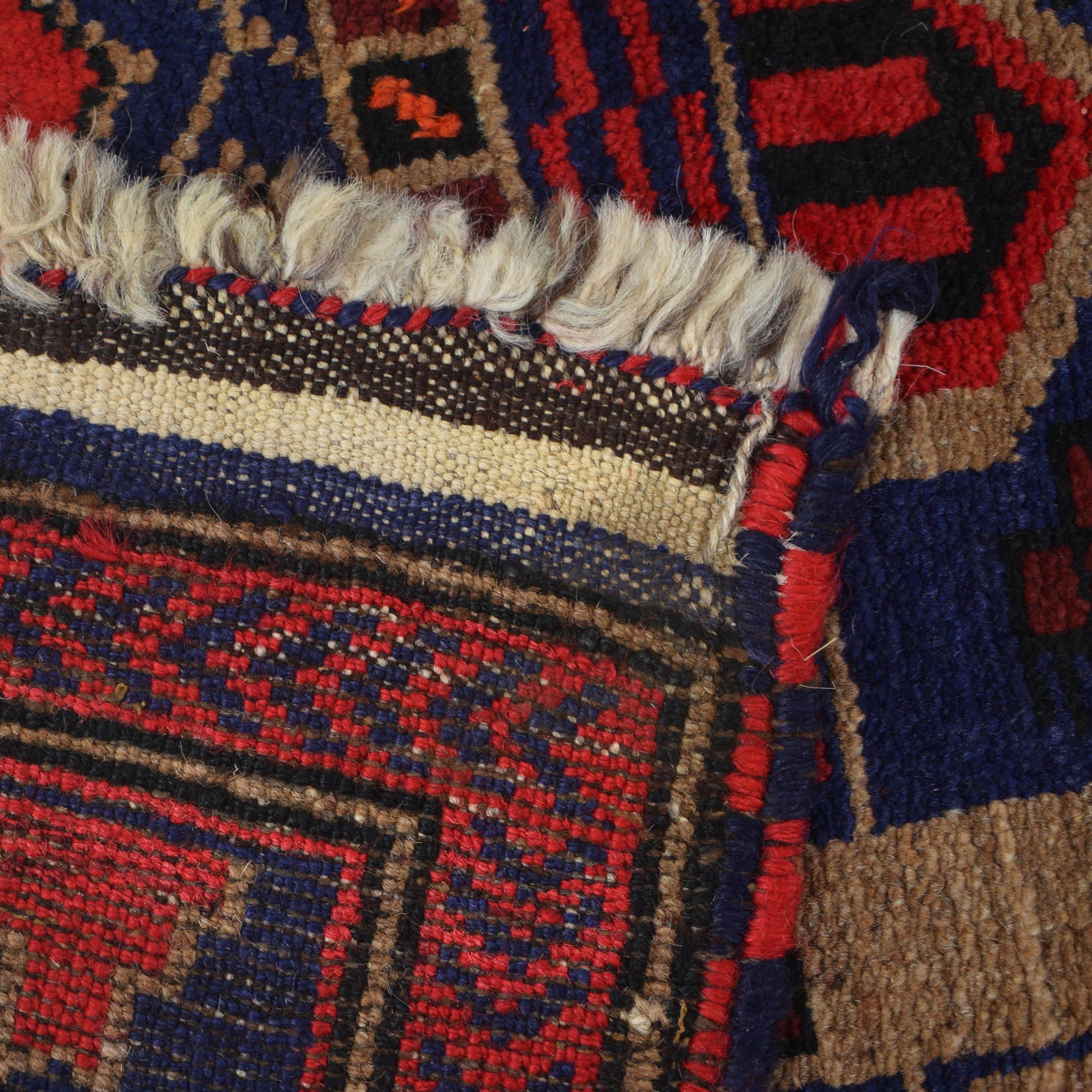 Afghan Woolen Rug Prayer Mat 4.1x2.7 ft