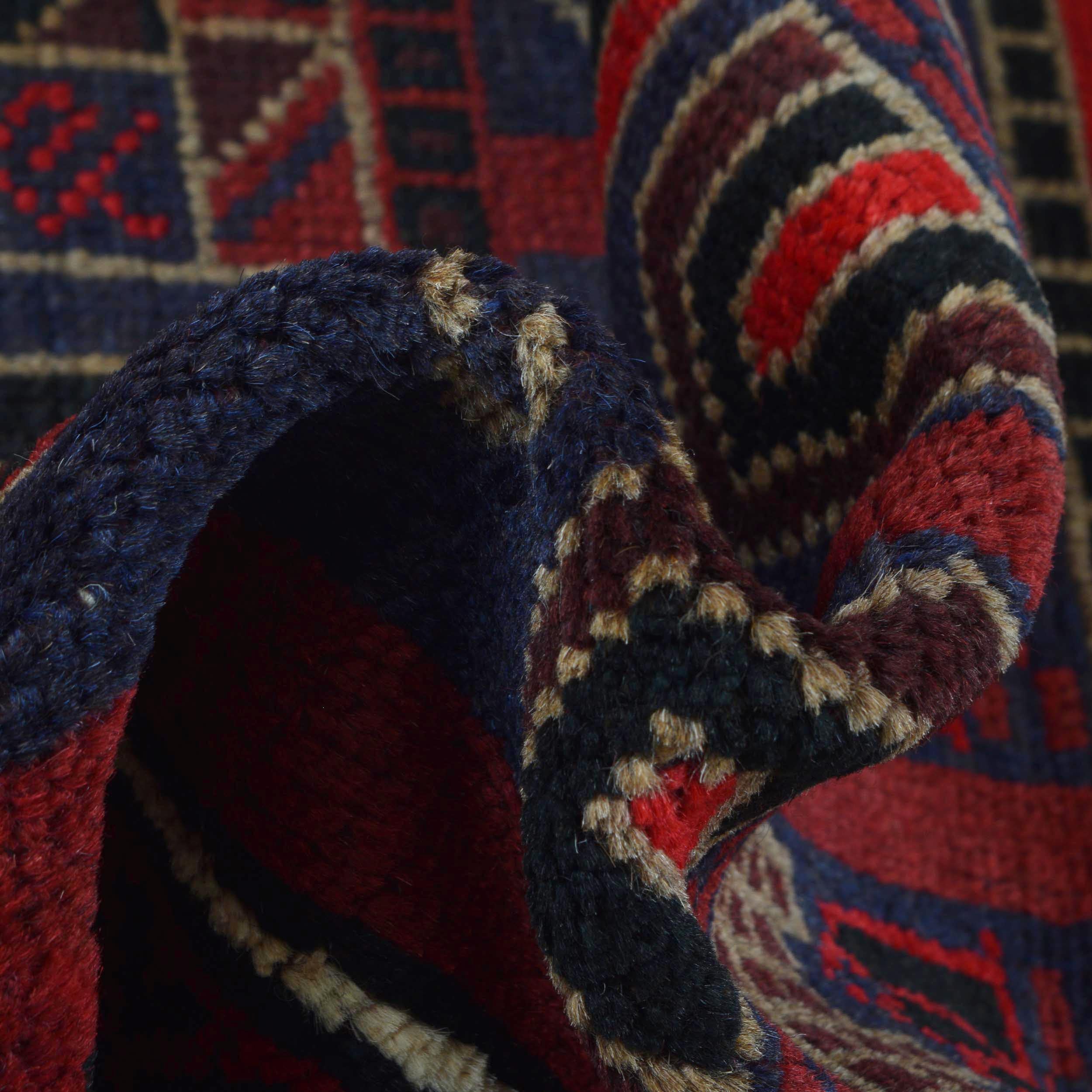 Nomadic Afghan Wool Prayer Piece 4.4x2.7 ft