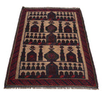 Afghan Heritage Islamic Prayer Mat 4.4x3 ft