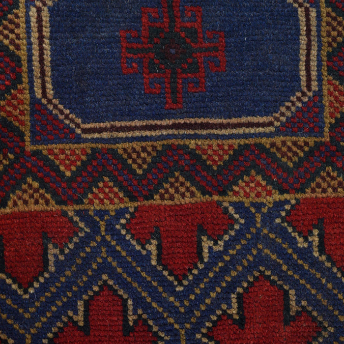 Tribal Afghan Woolen Prayer Mat 4.7x2.9 ft