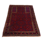 Afghan Wool Prayer Rug Pattern 4.5x2.9 ft
